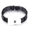 Simple Bracelet Geometric Cross Men's Bracelet Black and White Watch Chain Female