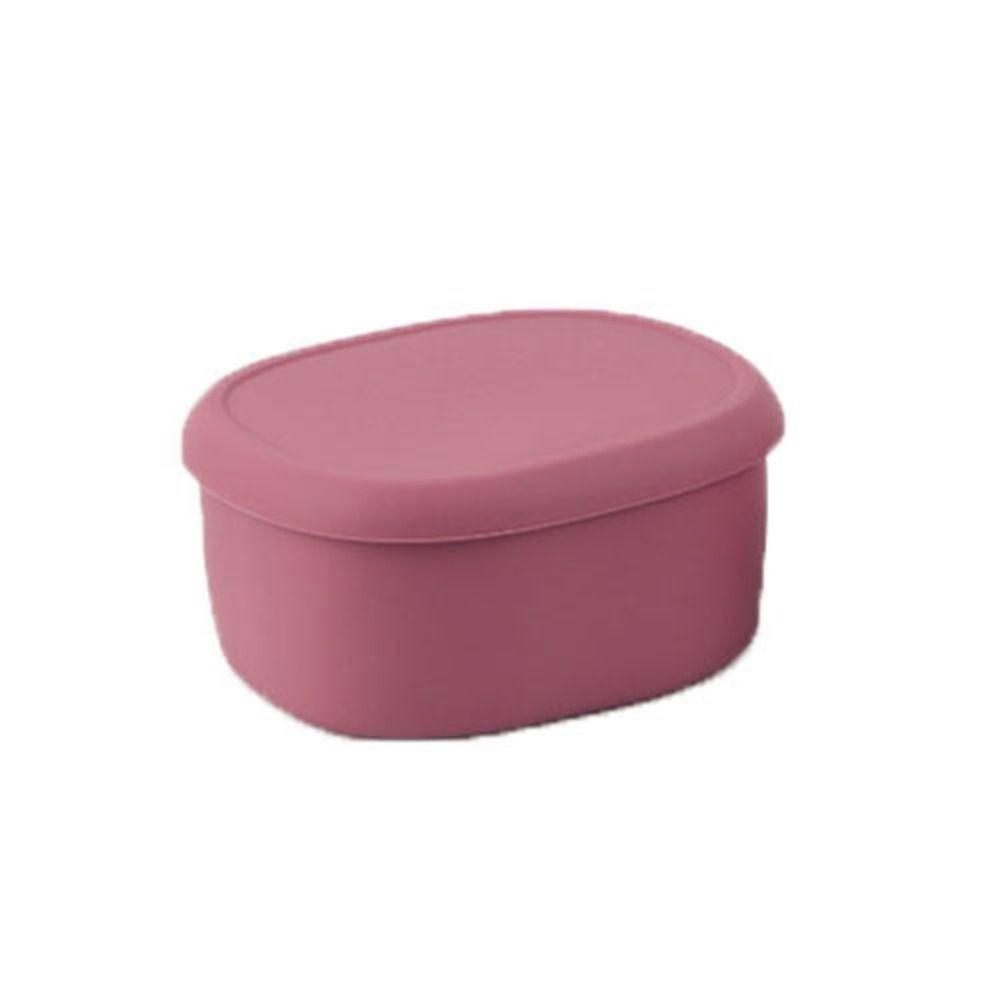 Oval Food Storage Box Heat Resistance Food Container Salad Box Silicone Lunch Box  Travel