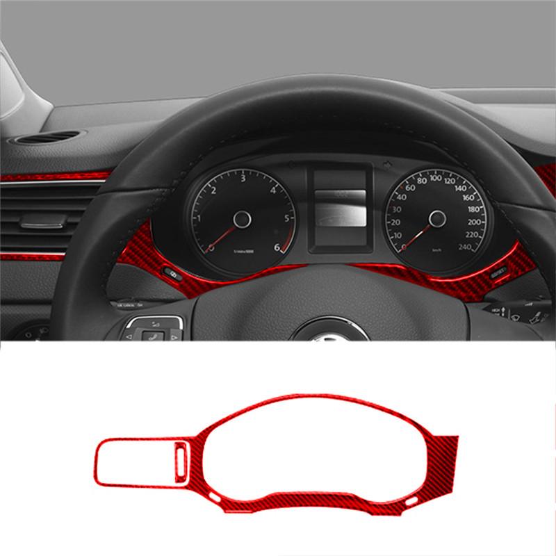 For Volkswagen Jetta 2011 2012 2013 2014 ABS Carbon Fiber Car Center Control Interior Decoration Sticker Car Accessories