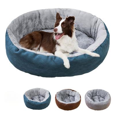 Niche pour chien Daim Nid rond Tapis pour chat Hiver Chaud Nid de couchage pour chat Chien Taille Chien de taille moyenne Nid antidérapant