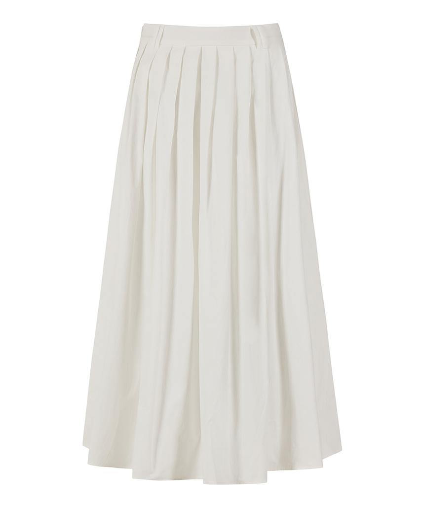 Eilubeu Cotton Pleated Skirt Aarcsk102C