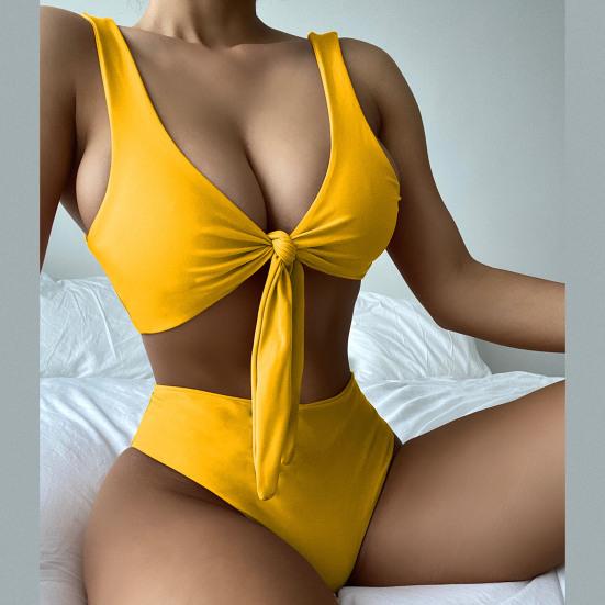 Attractive Swimwear Set Charming Padded Stretchy Push Up Swimwear Set for Water Activity