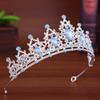 Modisches Protein Strass Krone Kopfschmuck Tanzparty Geburtstag Königin Hochsteckfrisur Barock Haar Krone Accessoire