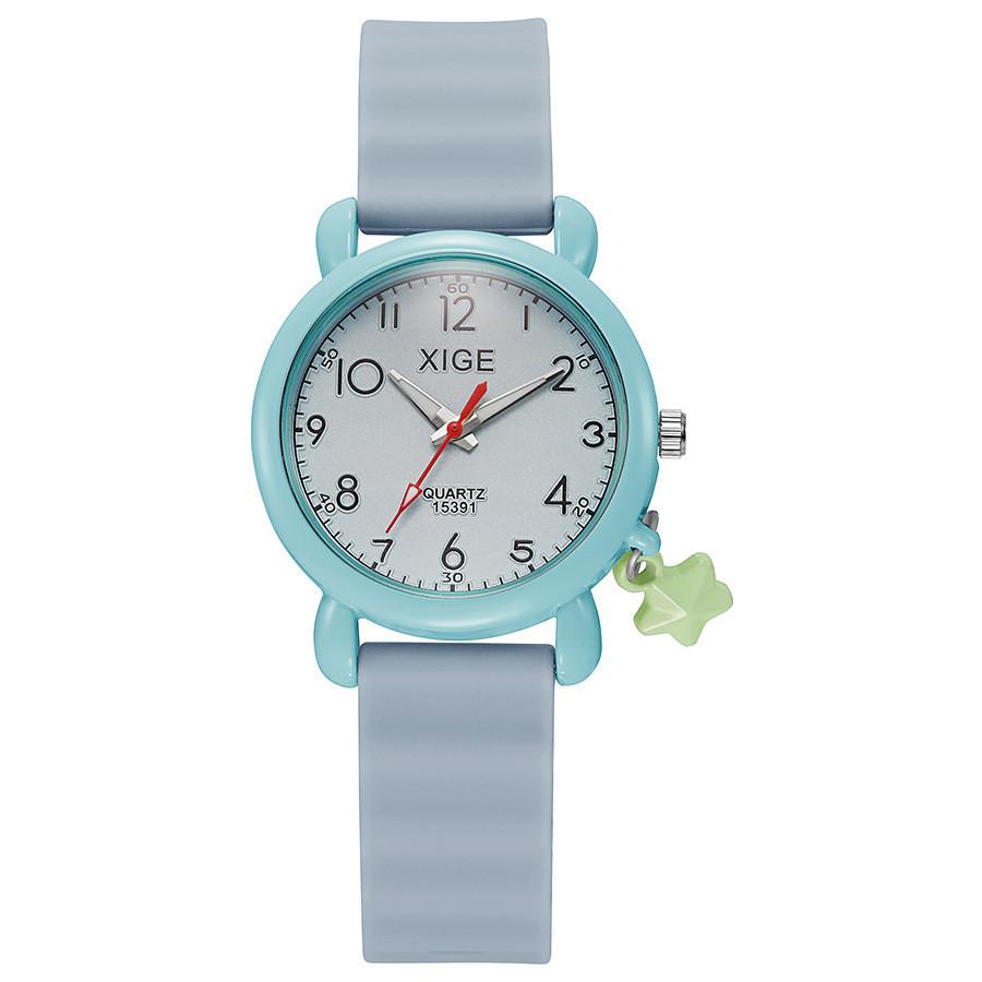 

Childrens Quartz Watch Cartoon Silicone Waterproof Girls Gift For Students LightBlue
