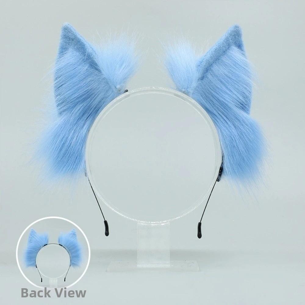 Faux Fur Cosplay Headwear Solid Color Animal Ear Headban Fashion Cat Ears Headband  Women