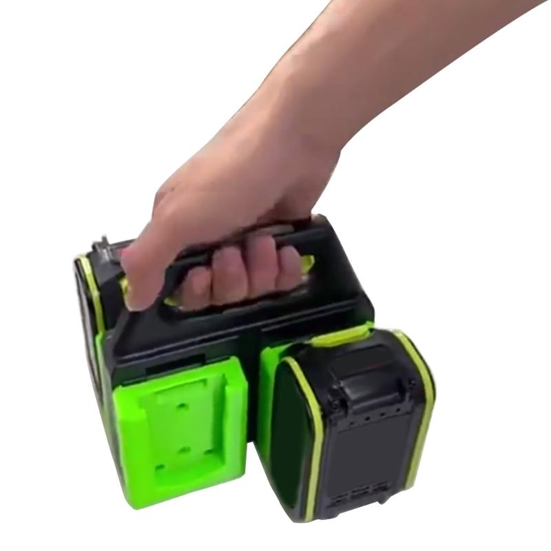 Space Saving 4 Bay Tool Battery Storage Rack Small Designs 18V/20V Battery Organizers Easy to Use for Workshop Use