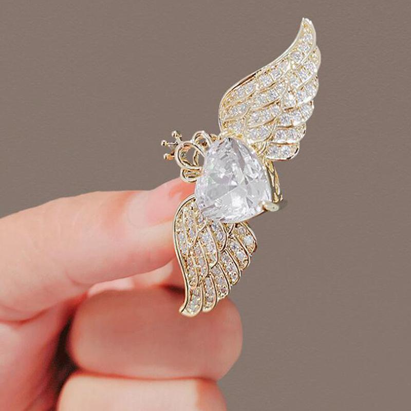 Брошь  Ангельское Крыло  Универсальная Маленькая Свежая Брошь-Цветок Булавка для Воротника Булавка для Пиджака Сумки Платья Булавка для Лацкана Ювелирные Аксессуары