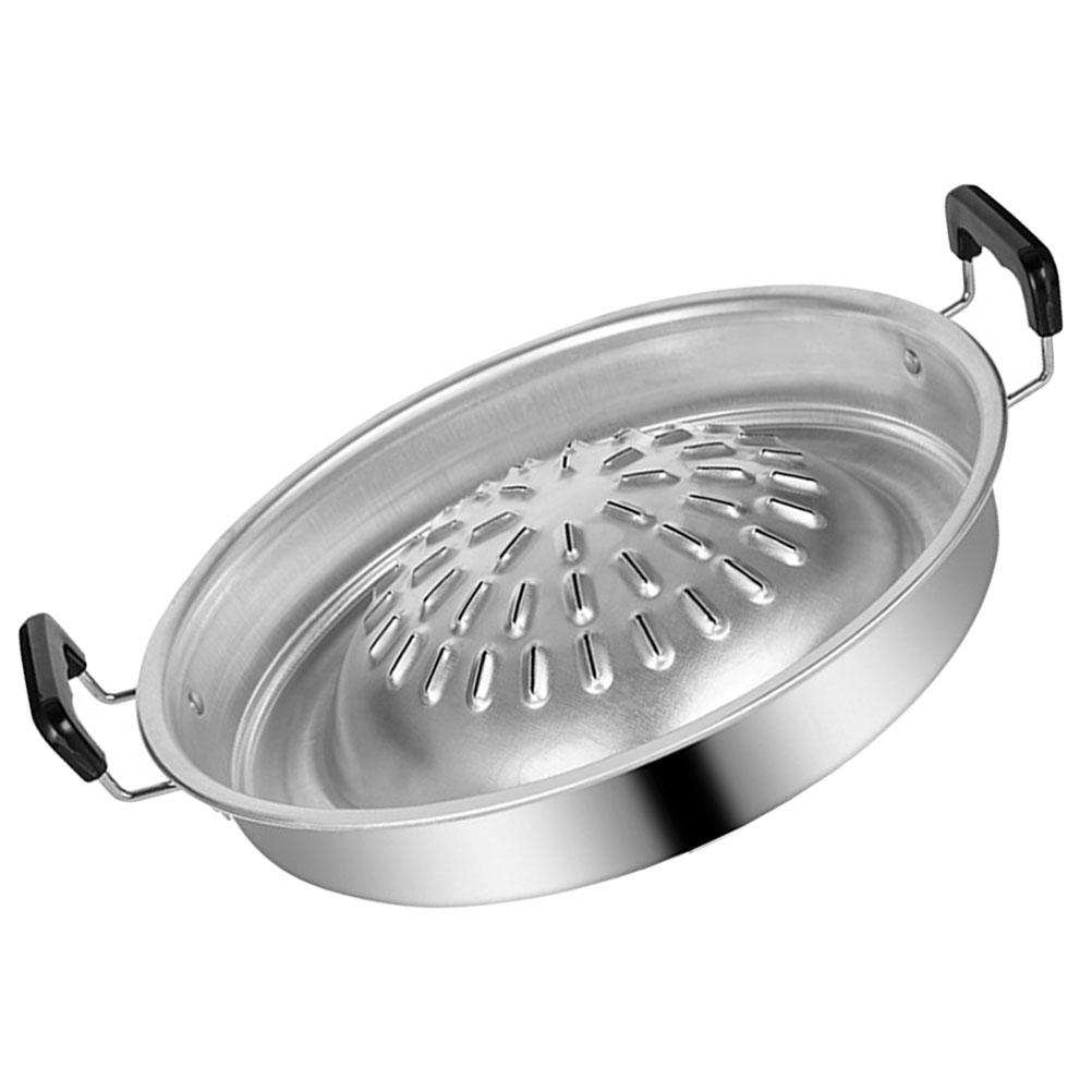 Outdoor BBQ Grill Supply Metal Pan Portable Basket Camping Tray Cookware Frying Bakeware Household Reusable Aluminum Griddle