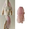Multilayer Wedding Veil for Bride Bachelorette Party Veil Ruffle Trim Veil for Engagement Event and Formal Gathering