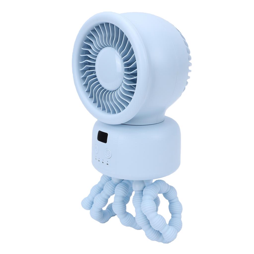 Baby Stroller Fan, Portable Clip On Desk Fan with 9000mAh Rechargeable Battery, 360 Degree Rotation, Timer,   Grip for Camping Travel   Nur