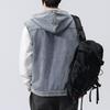 Gilet Giacca di Jeans con Cappuccio Retro Americano da Uomo - Casual, Alta Qualità, Vestibilità Larga per Primavera e Autunno
