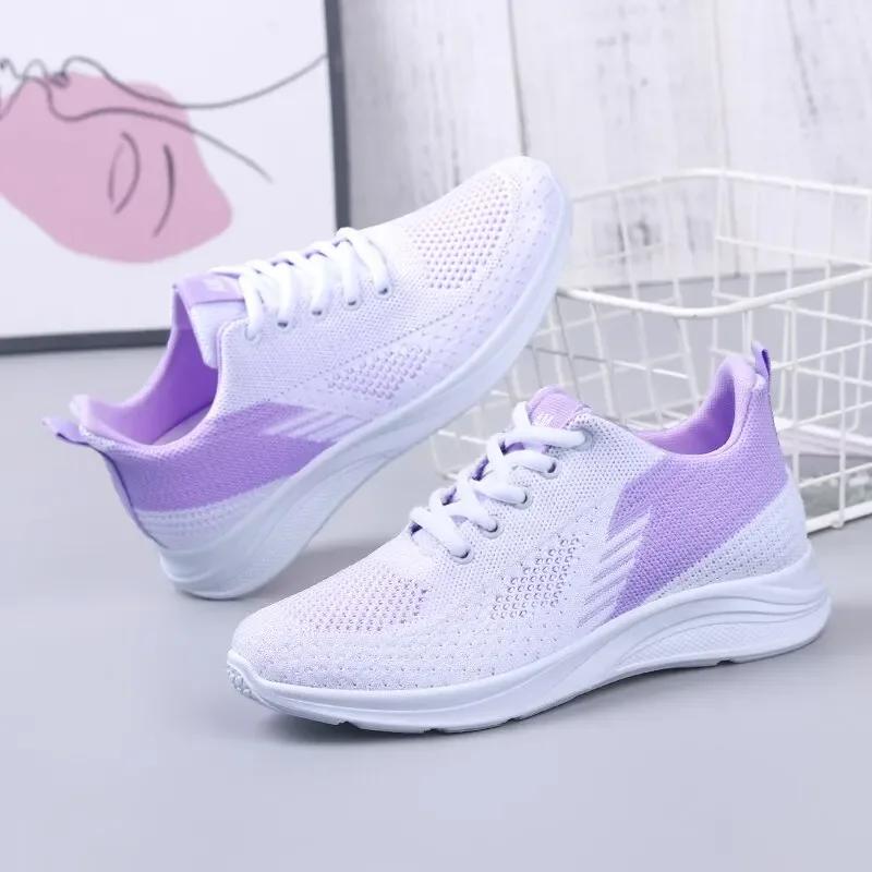 Spring Women Mesh Sport Light Soft Sole Walking Running Shoes Non-slip Comfort Casual Footwear Fashion Versatile Ladies Sneaker