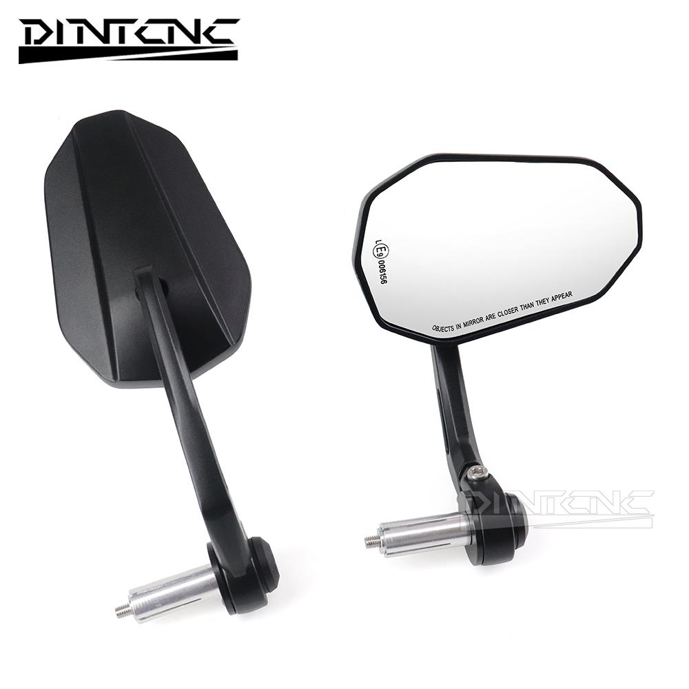 For DUKE 790 890 990 800NK 450NK 650NK Handle End Side Mirrors E9 Motorcycle Aluminum Handlebar Bar Large Rearview Accessories