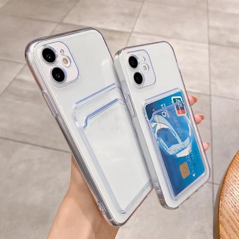 Can Put Photo Card Bag Wallet Clear Phone Case For Samsung Galaxy M10 M10S M11 M13 M20 M23 Shockproof Bumper Soft Cover
