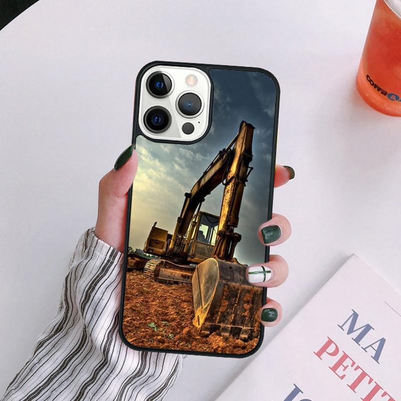 

Excavator Phone Case For iPhone 17 Air 14 13 12 16Pro Max 15 Plus Max Cover Shell coque iPhone 17Air