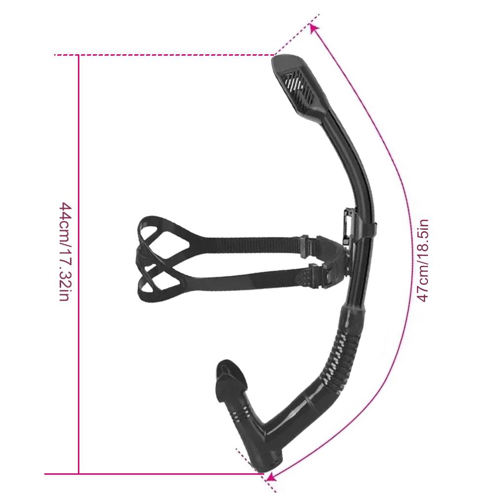 Swim Snorkel for Training Swimming Front Dry Snorkel Lap Swimming Diving Snorkeling, Pool Open Water
