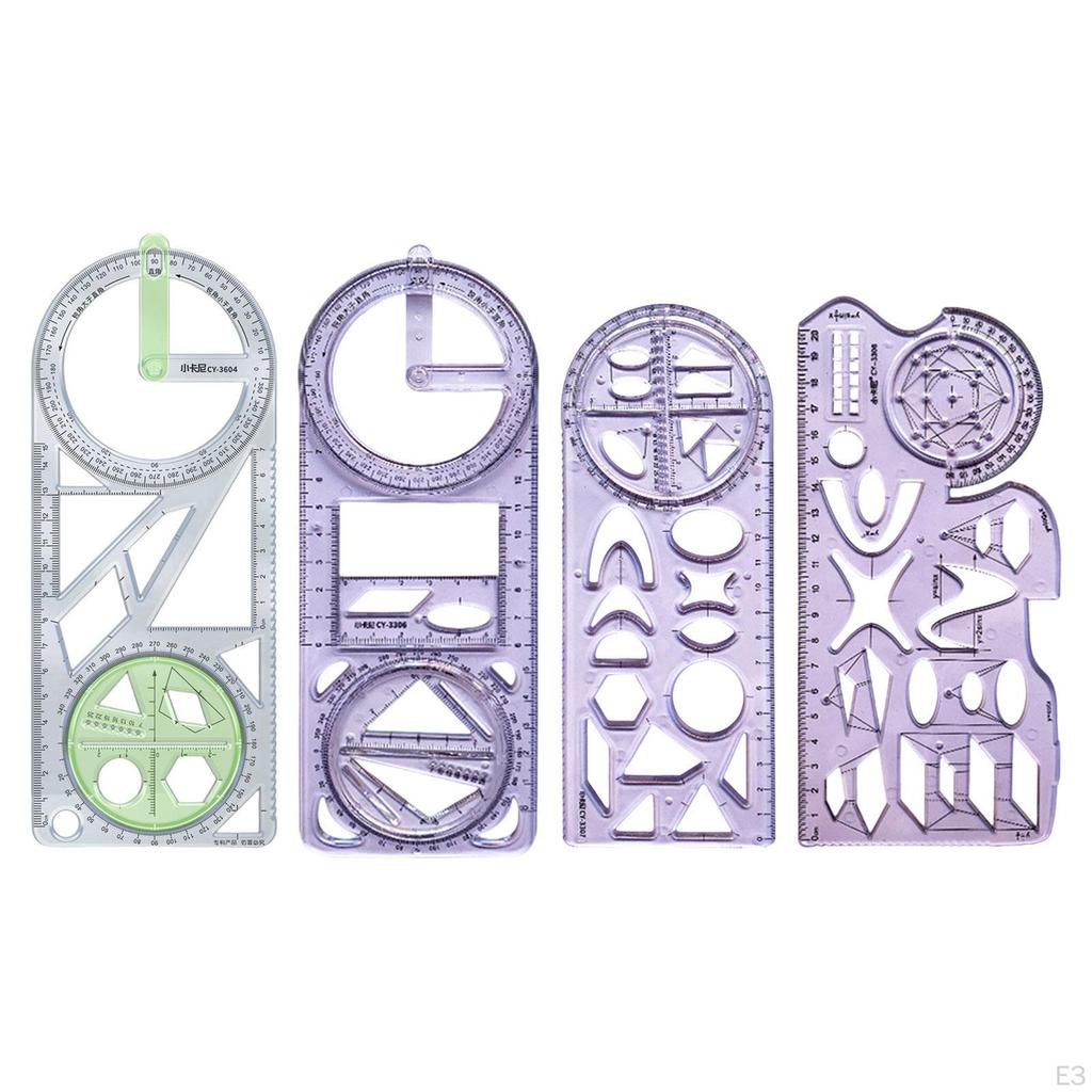 Geometryczne linijki narzędzie do rysowania i mierzenia szablon nauczanie matematyki do klasy