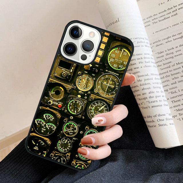 Aviation Airplane Instrument Phone Case Cover For iPhone 17 Air 16 15 14 plus 11 12 13 pro max coque Shell Fundas