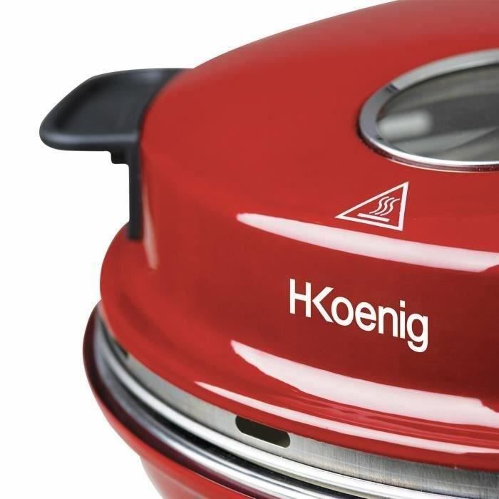 HKOENIG Pizza Oven - NAPL350 - 32cm Cooking Plate - Temperature Up To 350°C - Red - 1200 W