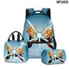3D Animation Wukong Dragon Ball Super Student School Bag Backpack Lunch Bag Pencil Bag Three-Piece Set