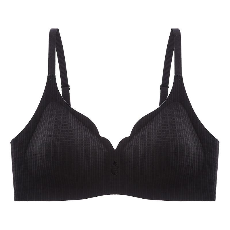 Women Hollow Out Wireless Push Up Comfortable Side Support Gathering Bra