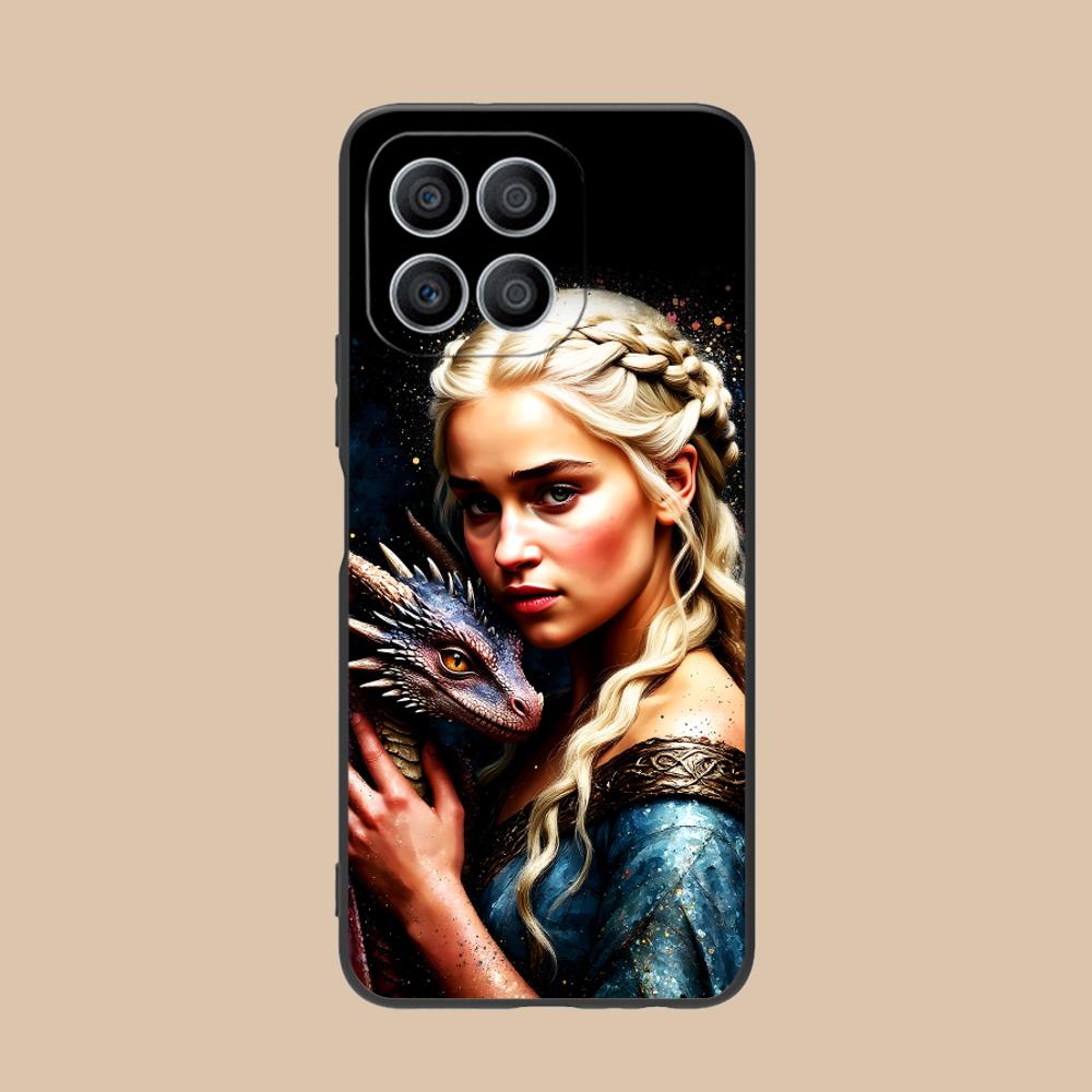 Dragon Queen Matte TPU Mobile Phone Case for Honor 90 80 70 60 50 30 20 10 9 8 7 Pro S SE Lite 5G Colorful Printing Cover