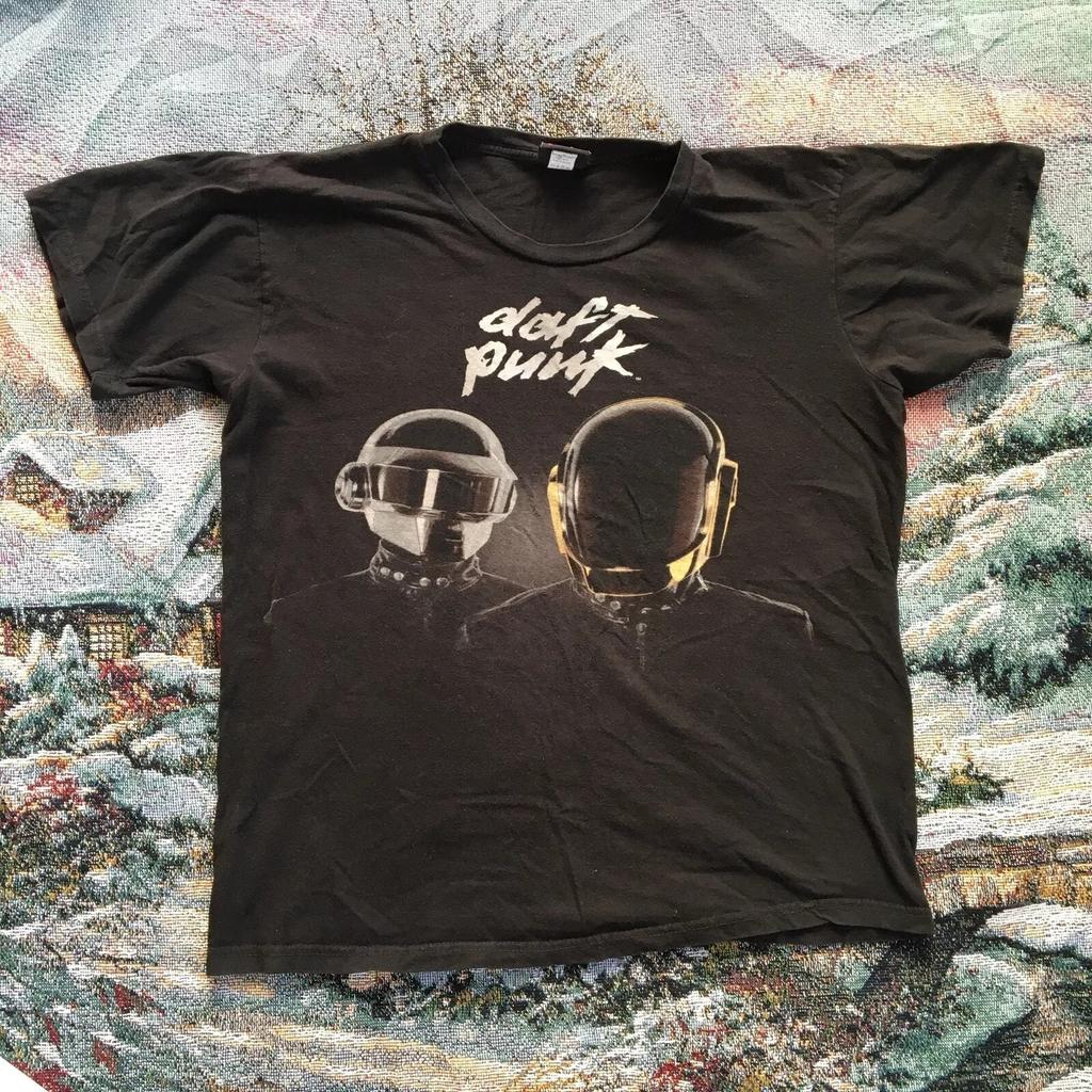 Daft Punk Elektronische Musik Baumwolle Schwarz Unisex T-Shirt Herren Damen