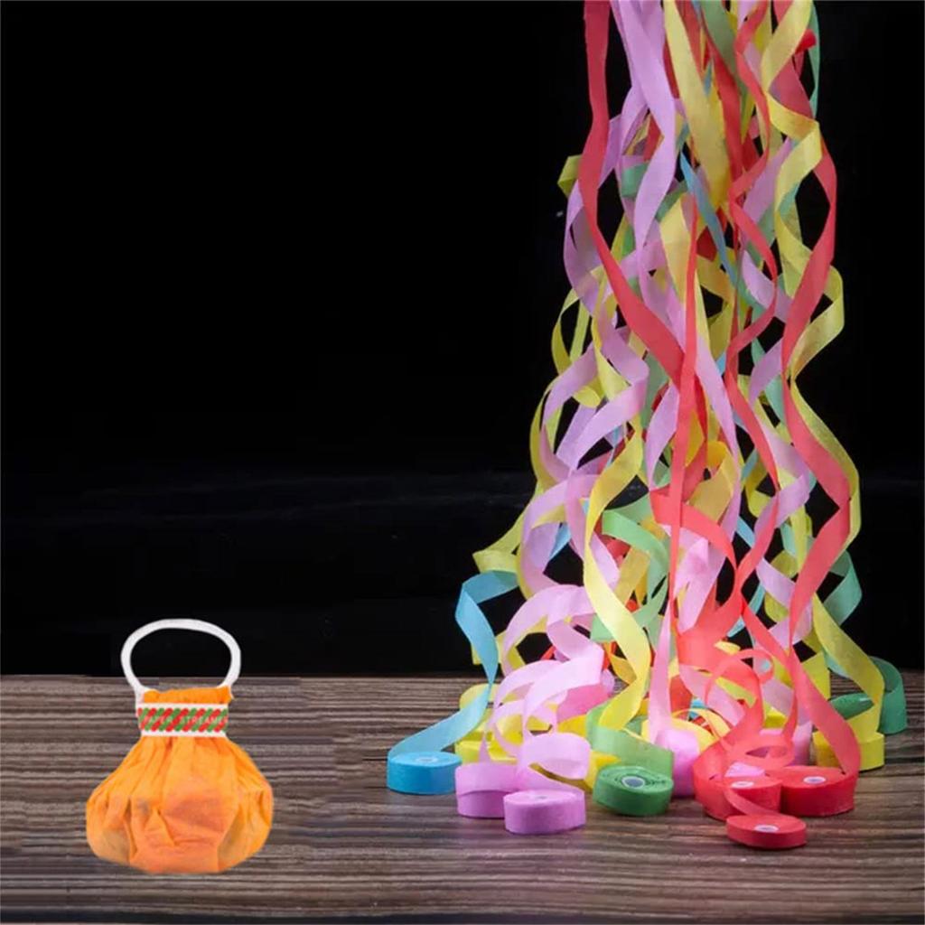 Pack of 10 Colorful Streamers Poppers Not Mess Confetti Crackers Plastic Texture for Weddings Birthdays Graduations