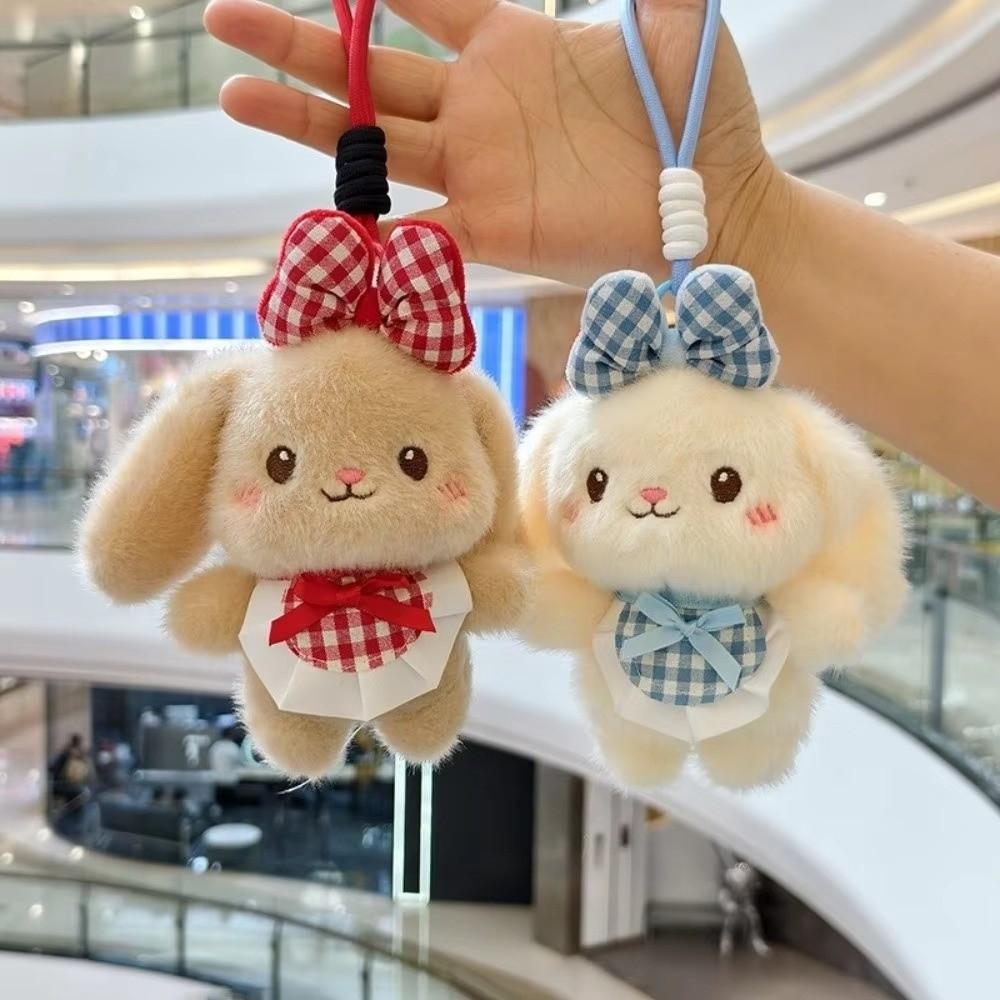 Soft Plush Bunny Keychain Stuffed Plush Rabbit Keyring Bag Charm Plush Rabbit Keychain  Women