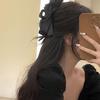 Hepburn Style Black Bow Hair Clip - Elegant Shark Hairpin for Women