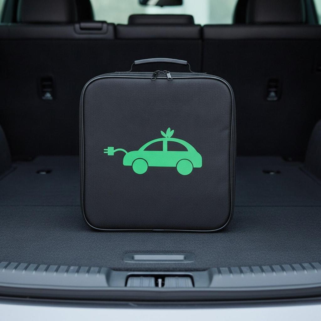 Space-Saving EV Charging Cable Storage Bag Heavy Duty Electric Vehicle