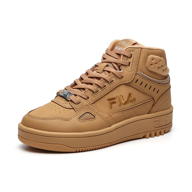 FILA Mid Top Retro Basketball Shoes Women sneaker Clay-Yellow F12W141211FCL