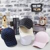 Berretto da Baseball in Cotone da Donna con Design a Lettera Ricamata Protezione Solare Estiva