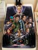 Supernatural Dark Fantasy Blanket Cozy Fleece Throw with Castiel Sam Dean Winchester Bobby Ruby Crowley