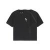 Li Ning SS22 Cherry Blossom Series Casual Printed Solid Color Round Neck Short Sleeve T-Shirt Unisex T-Shirt Black AHSS921-4