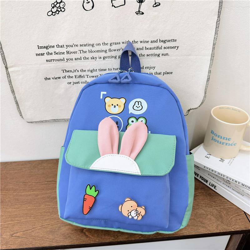 Backpack Cartoon Rabbit Ith Soft Nylon Fabric And Animal Print Children For