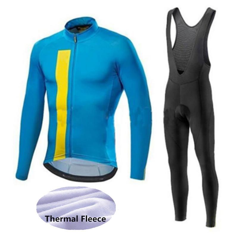 2026 Winter Fleece Warm Cycling Suit Set Thermal Fleece Team Ropa Ciclismo Warm Cycling Clothes Men Jersey Suit Outdoor Riding Bike MTB Bib Pants Set