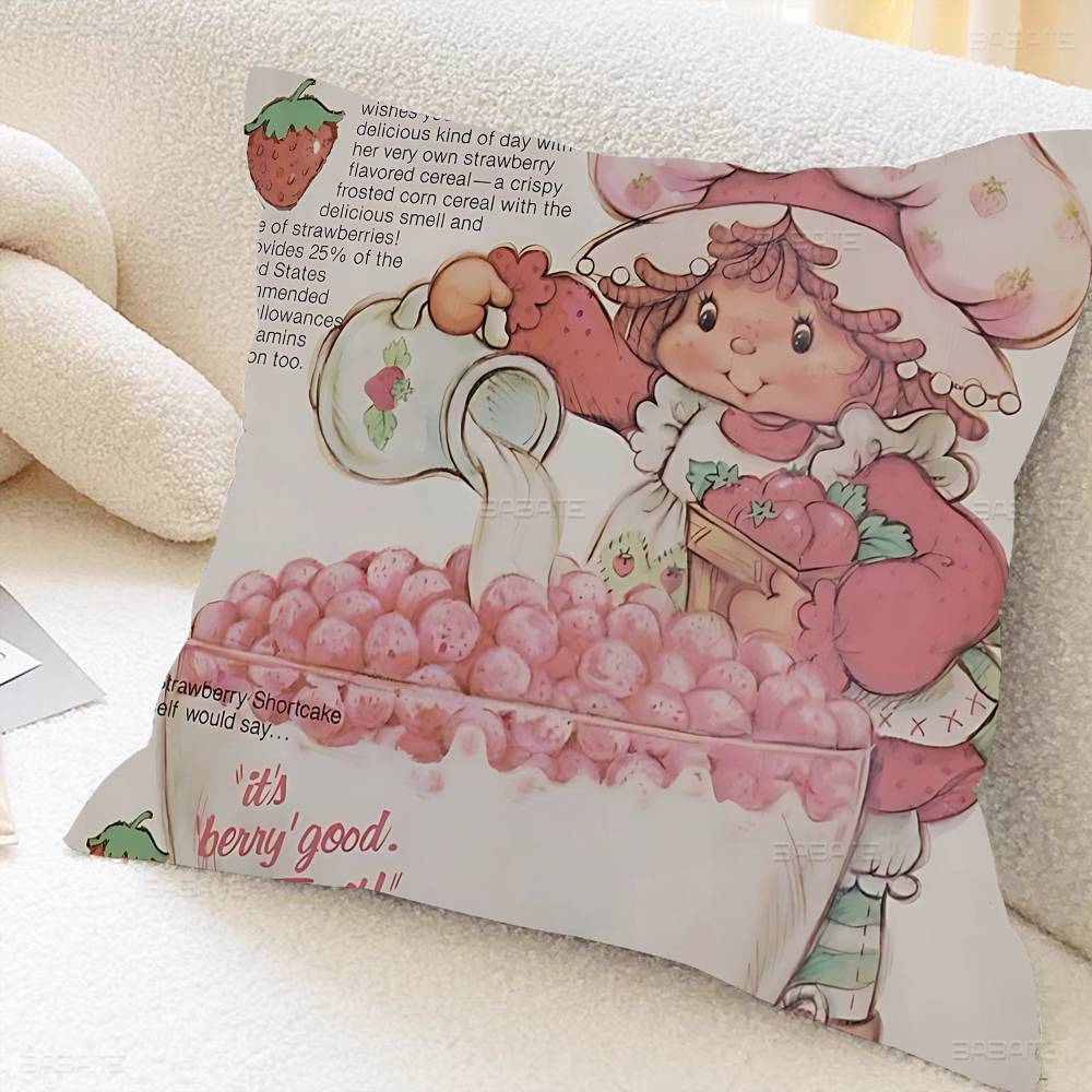 S-Strawberrys S-Shortcakes Pillow Cover Sofa Cushion Cover Home Room Decoration Children Gift