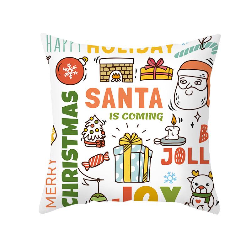 New Nordic Print Christmas Pillow Cover Cartoon Christmas Series Sofa Cushion Cover Home