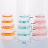 4pcs/set Children Plastic Bento Box Cartoon Print Japanese Outdoor Food Storage Container Kids Student Microwave Lunch Utensils