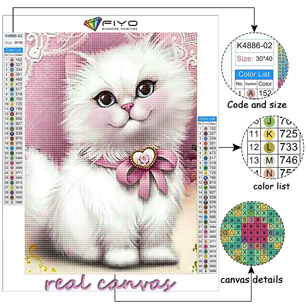 Diamond Embroidery Cute Little Animals Cat, Dog, Panda 5D DIY Diamond Painting Cross Stitch Rhinestone