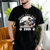 Individuelle Baumwoll-Oberteile Personalisierte Hundepapa T-Shirts Benutzerdefinierte Hundekot-Drucke Lässige Kurzarm-T-Shirts Geschenke