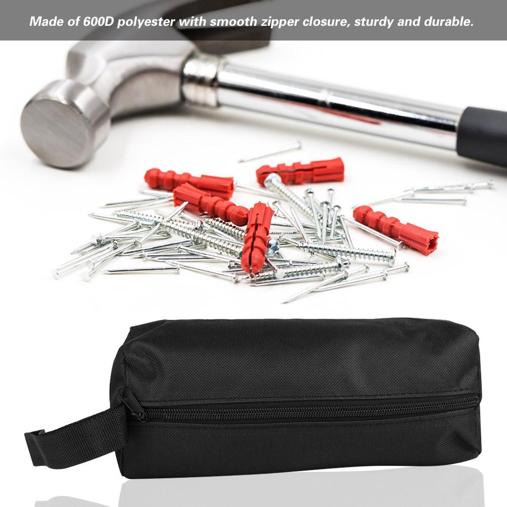 Multifunctional Canvas Tool Bag Zipper Tool Pouch for Pliers Screws Repair Hardware Tools