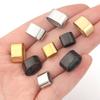 6pcs Stainless Steel Tube Stopper Spacer Beads Metal Positioning Buckle For Jewelry Making DIY Leather Cord Bracelet Accessories