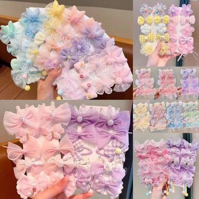Korean Baby-Friendly Bow Hair Clips – Cute and Sweet Princess Style Mesh Set