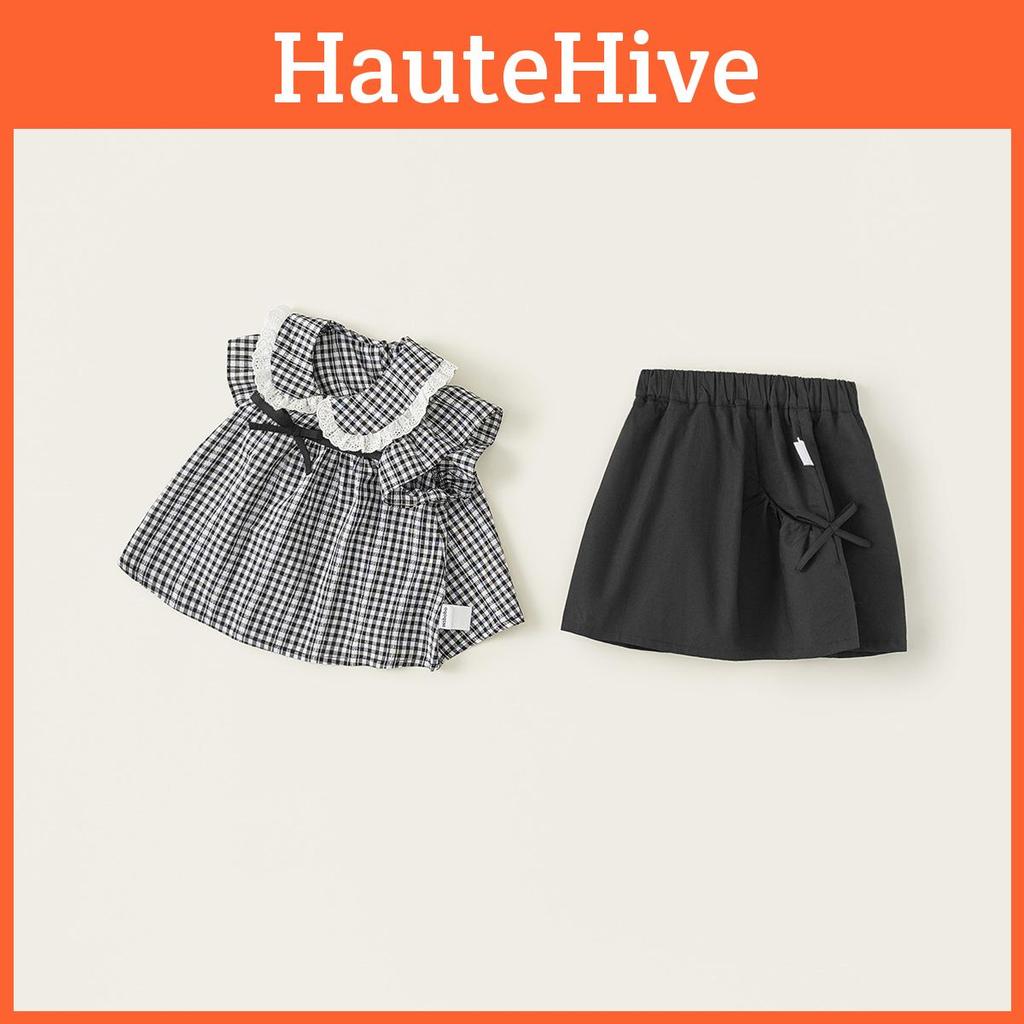 Girl Baby Summer Dress Set With Soft Fabric And Bow For Toddler Girls