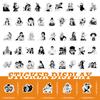 10/30/50/100pcs Black White ONE PIECE Stickers Waterproof Decals DIY Laptop Skateboard Phone Case Car Bike Decoration Sticker