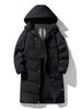 Men's 2025 Winter Down Jacket: 90% White Duck Down, Thick, Windproof & Waterproof, Warm Outerwear with Detachable Hood.