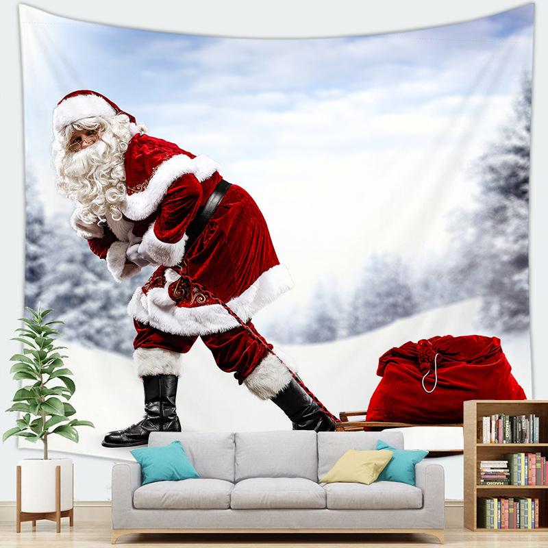 Santa Claus Christmas Decoration Background Christmas Series Tapestry Wall Hanging
