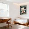Vintage Dalmatiner Hund Metall Blechschild Türkiser Hintergrund 'YOUR NAPKT' 'MY LORID' Retro Abgenutzte Gealterte Metallplakette für Zuhause Café Ba